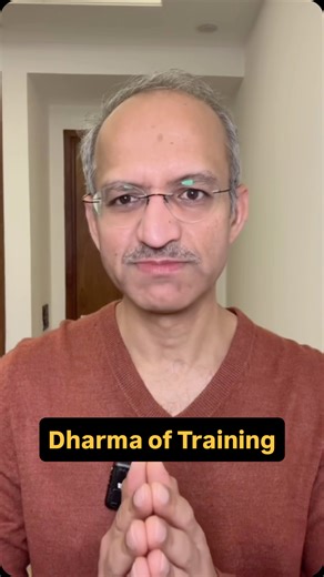 Rajat Chauhan on Instagram: "Day 25. Dharma of Training Discipline without wisdom becomes punishment. Indian philosophy speaks of dharma, right action, at the right time, in the right dose. Training has a dharma too. Hard days. Easy days. Rest days. Ignore this rhythm, and training turns against you. All your effort becomes strain, leading to an injury, or injuries and all that consistency that you have worked really hard for, soon disappears. The Inner Game of Running is learning your own train