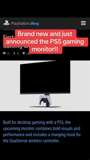 That’s right the #PS5 and PlayStation are getting their own gaming monitor! Let’s go over specs and features! #kahlagaming #ps5gamingmonitor #fypシ | Matt Kahla Jr