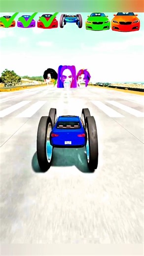 Small And Big Cars vs Rumi vs Zoey vs Sajja Romance - BeamNG.Drive