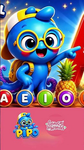 LETTER A - AEIOU - PIPO TEACHES - SHORT 7 #aeiou #smartkids