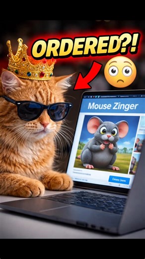 POV: When the 3AM hunger hits and you have a credit card 🐈💻🍟 #FunnyCats #shorts #youtubeshorts