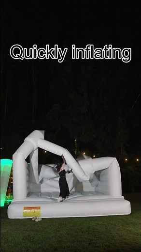 This Inflatable Castle Pops Up SO QUICK!