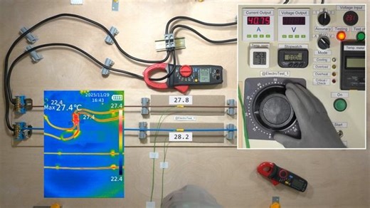 Solid vs Flexible stranded wire ｜ Current test [pNxglA9lhv8]