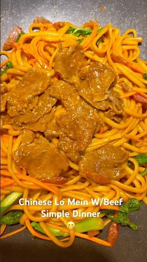 Chinese Lo Mein With Beef For Dinner!