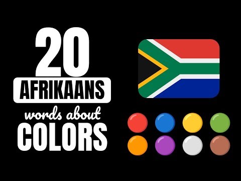 Learn Afrikaans vocabulary | colors (20 words)
