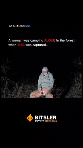 Devil Is Behind on Instagram: "A woman who runs the YouTube channel DeesDarkAdventures shared a disturbing video from one of her solo camping trips deep in the forest. She was completely alone, sitting in the grass and casually talking to the camera about her gear and recording setup. Everything felt calm at first, but then she suddenly paused. She said she felt like something had just rushed past behind her, fast and low, moving through the tall grass. The movement was close enough to make her 
