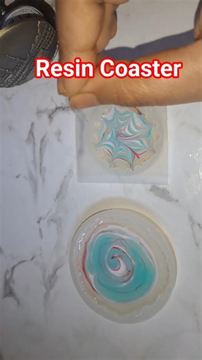 Satisfying Resin Coaster Handmade Process ✨ #viral #viral #diy #diykeychain #art #resin #foamclay