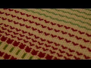 Krokbragd birds on a rigid heddle loom