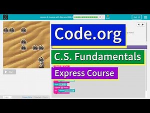 Code.org Express Lesson 10.13 Loops with Rey and BB-8 | Answers Explained | Course C Lesson 8.13