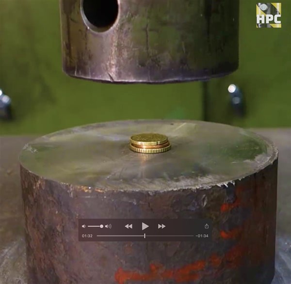 How Strong are BRASS Coins? | Hydraulic press channel