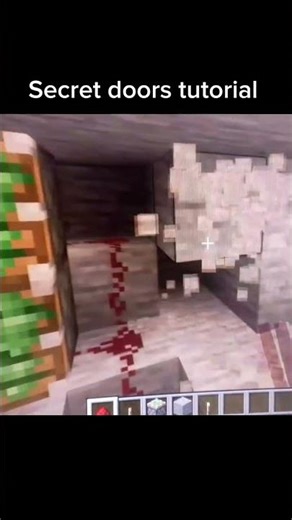 Secret doors tutorial #minecraft #redstonebuildhacks