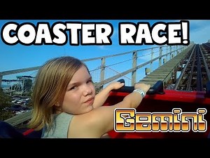 Roller Coaster Race! Gemini POV ride at Cedar Point