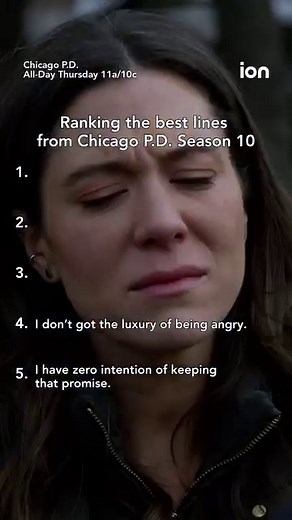 8.6K views · 136 reactions | Chicago P.D. Season 10 is starting tonight at 8/7c on ION! Here's some of our favorite lines! | ION Television | Facebook