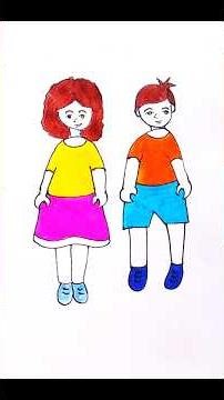 How to draw Siblings | #siblings #drawing #art ...