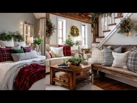 A Cozy, Rustic Christmas at Home | Warm Lights, Soft Textures & Classic Charm