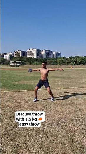easy discuss throw 🥏 with 1.5 kg 🥏 #discussthrow #athlete #viral