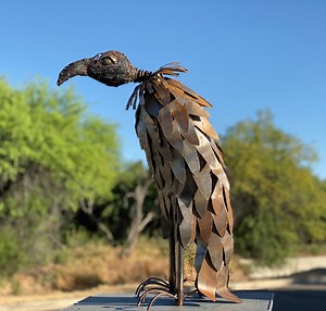 Handcrafted Rustic Metal Vulture Yard Art: Desert Buzzard Sculpture - Etsy