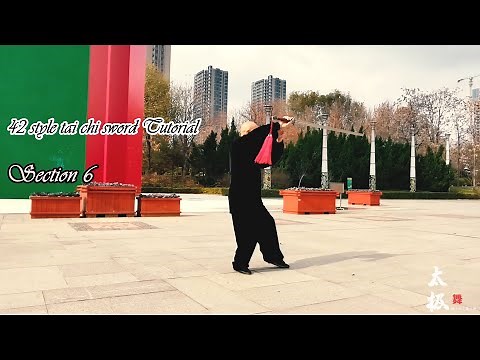 Chinese professional Tai Chi instructors demonstrate Chinese Tai Chi sword tutorials，Taichi teaching