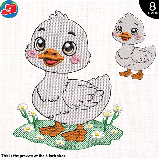 Little Duck - Machine Embroidery Designs Files 1956e - Etsy