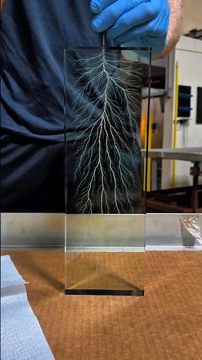 Lichtenberg figure glass art technique ||