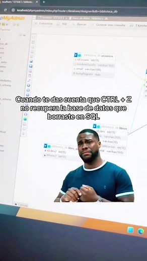 Cuando borras la base de datos y presionas Ctrl Z… 💀 #BaseDeDatos #Mysql #programacion #seguridadweb #backups