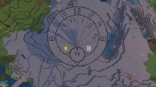 Minecraft player builds a working sundial using Vibrant Visuals, leaving community impressed