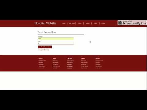 HTML, CSS and JavaScript Project on Hospital System