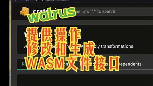 walrus 提供操作、修改和生成WASM文件接口 | 疯狂的Rust库