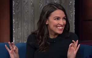Watch AOC's response to Colbert asking if she'll run for US president in 2024