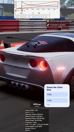 C6 nitrous 1/4mi Beamngdrive