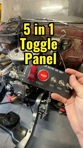 This 5 in 1 toggle switch panel with start button is perfect for racing and off road applications.