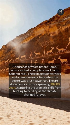 Ancient Saharan rock art tells the story of a green savannah turning into a vast desert. #ancienthistory #archaeology #arthistory #worldhistory | Historical Blog