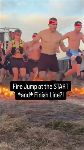 Spartan Fire Jump at the START Line *and* Finish Line