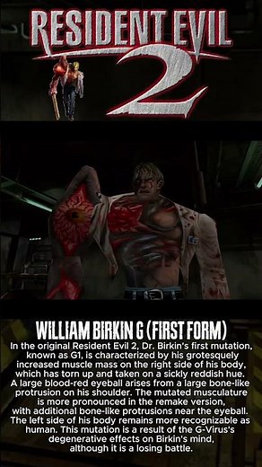 Resident Evil 2 (1998) - William Birkin G First Form (Leon)