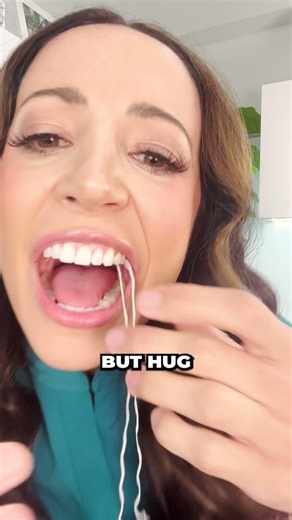 floss pick stuck between your teeth? #shorts