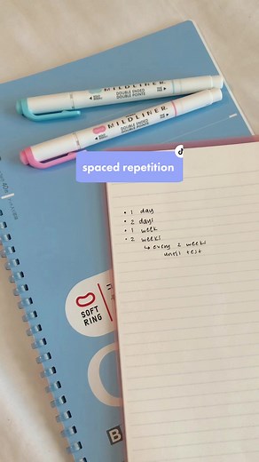 spaced repetition! easy way to retain more info :) #studytipsforstudents #studytok #spacedrepetition #backtoschool #howtostudy