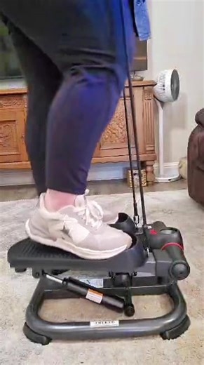 Compact smart mini stepper with resistance bands for easy at-home cardio, calorie burn, and full body movement without taking up space. #ministepper #homeworkoutequipment #easyhomeworkout #tiktokshopcreatorpicks