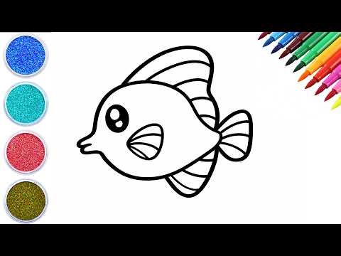 Cute Cartoon Fish Drawing Tutorial | Easy Step-by-Step Fish Drawing for Kids