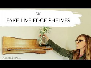 How to Make Faux Live Edge Shelves--From a 2x10!!!
