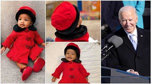 Baby's cute outfit for Joe Biden's inuaguration in US stirs massive reactions