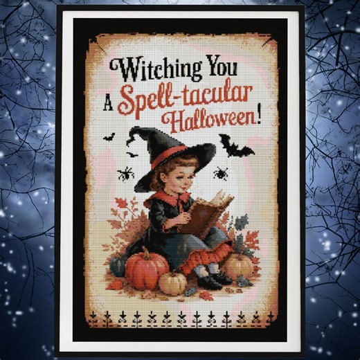 Halloween Cross Stitch Pattern PDF, Happy Halloween, Cute Embroidery Pattern, Instant Download, X Cross Stitch Pattern, Autumn Cross Stitch - Etsy