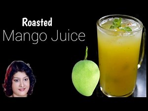 Roasted Raw Mango Mocktail/Raw Mango Juice/Aam Panna/Green Raw Mango Recipe -Draupadi's Kitchen DK