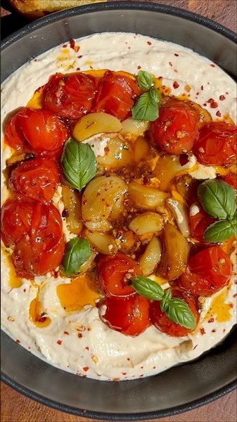 Whipped Feta Dip With Roasted Tomatoes And Garlic