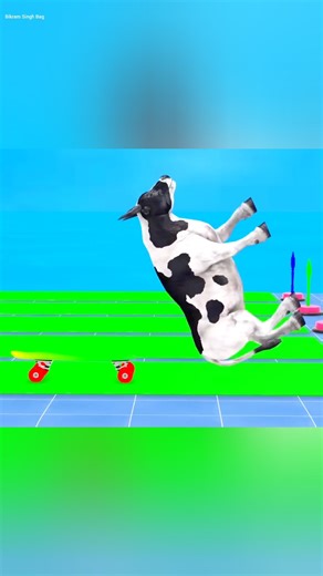 Crazy 3D Animal Slide Fun 🐮🐘🐯 | Funny Slide Short #cartoon #animation #animals #funny3danimals