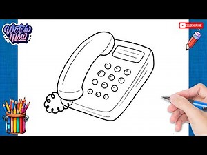 How to draw Telephone - Electronic Devices Drawing