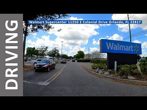 Driving to Walmart Supercenter from Waterford Lakes Town Center in Orlando, Florida