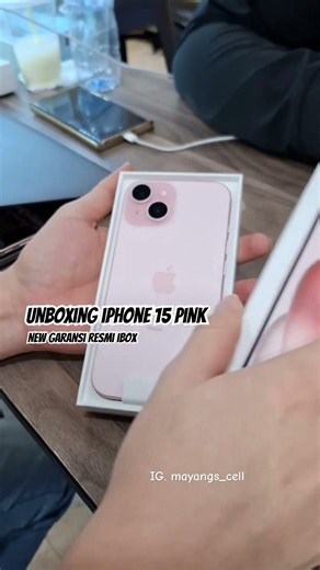 Unboxing iPhone 15 Pink new garansi resmi. #unboxing #iphone15 #iphone15pink #15pink #mayangscell