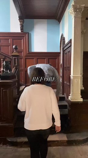 Restoring the Grand Staircase of Knockderry Castle… A transformation years in the making ✨ #scotland #castlesoftheworld #restoration #historichomes | Knockderry Castle