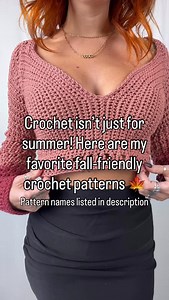 2.1K reactions · 111 shares | (Crochet) seasons are shifting! Here are my top 11 fall-friendly crochet patterns:  The Solstice Sweater  The Nova Set  The Dragonfly Sleeves and Daisy Bralette  The Fae Set  The Alicent Sleeves and Lotus Top  The Khaleesi Top  The Rhaena Top  The Camellia Cardigan  The Hera Dress  The Spooky Sleeves  The Fiona Top Find all the patterns on my website! | Spirit + Thread Crochet | Facebook