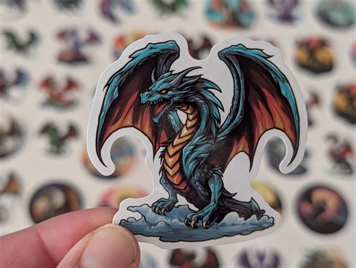Dragon Stickers, Laptop Stickers, Stickers for Dragon Lovers, Water Bottle Stickers, Waterproof Stickers, Cartoon Dragon Stickers - Etsy